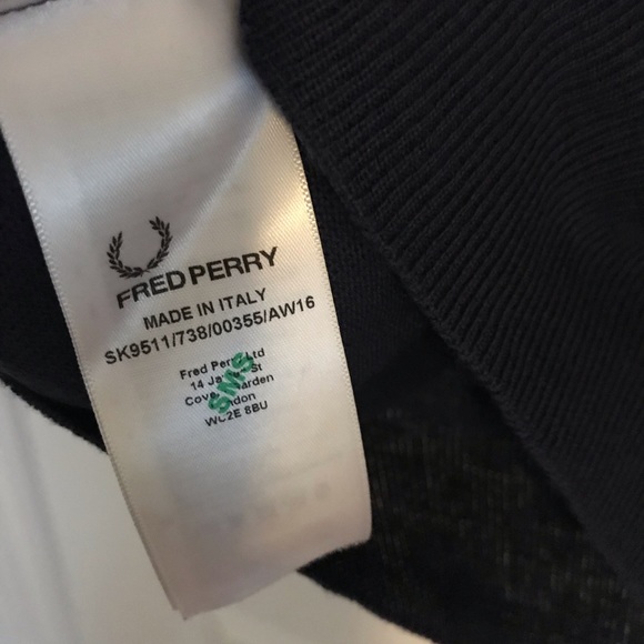 Fred Perry x RAF SIMONS  - sz 38 (m) - blue, black - V neck sweater - Picture 3 of 4